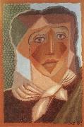 Juan Gris The fem wearing the scarf oil painting